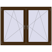 REHAU ENERGY-SAVING SYNEGO MD 1620x1175 mm DARK_OAK dwustronny