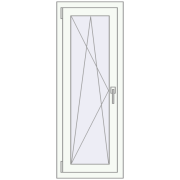 REHAU OPTIMUM EURO-DESIGN 70 500x1300 mm RAL 9016 Traffic white two-sided