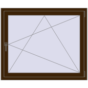 REHAU OPTIMUM EURO-DESIGN 70 1200x1000 mm DARK_OAK two-sided