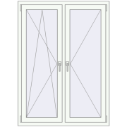 REHAU OPTIMUM EURO-DESIGN 70 1100x1500 mm RAL 9016 Traffic white two-sided