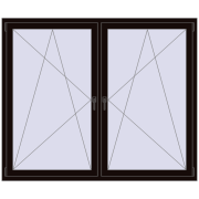 REHAU OPTIMUM EURO-DESIGN 70 1750x1500 mm BLACK_BROWN dwustronny