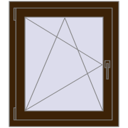 REHAU ENERGY-SAVING SYNEGO MD 700x800 mm DARK_OAK two-sided