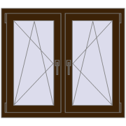 Okna skrzydłowe 1005x920 mm REHAU ENERGY-SAVING SYNEGO MD DARK_OAK dwustronny