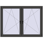 REHAU ENERGY-SAVING SYNEGO MD 1770x1280 mm BASALT_GREY dwustronny