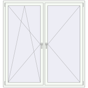 REHAU OPTIMUM EURO-DESIGN 70 1700x1800 mm RAL 9016 Traffic white two-sided