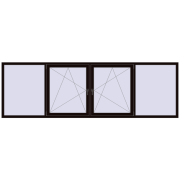 REHAU OPTIMUM EURO-DESIGN 70 3500x1100 mm BLACK_BROWN two-sided