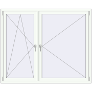 Okna skrzydłowe 1700x1400 mm REHAU ENERGY-SAVING SYNEGO MD RAL 9016 Traffic white dwustronny