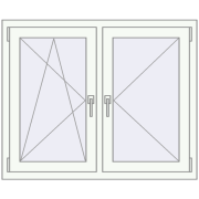 REHAU OPTIMUM EURO-DESIGN 70 1100x900 mm RAL 9016 Traffic white two-sided