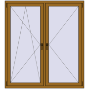 Okna skrzydłowe 1450x1600 mm KORSA BRILLANT DESIGN