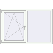 Okna skrzydłowe 1480x1000 mm EPSILON OPTIMA RAL 9016 Traffic white dwustronny Okna skrzydłowe 1480x1000 mm EPSILON OPTIMA RAL 9016 Traffic white dwustronny