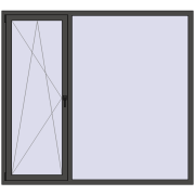 REHAU RENOVATION EURO 70 1980x1800 mm BASALT_GREY two-sided