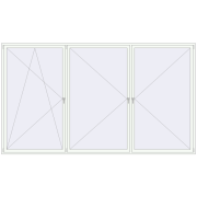 REHAU OPTIMUM EURO-DESIGN 70 4000x2300 mm RAL 9016 Traffic white two-sided