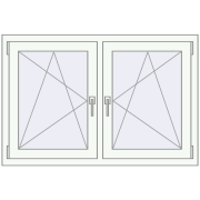 REHAU OPTIMUM EURO-DESIGN 70 1200x800 mm RAL 9016 Traffic white two-sided