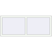 REHAU OPTIMUM EURO-DESIGN 70 1500x600 mm RAL 9016 Traffic white two-sided