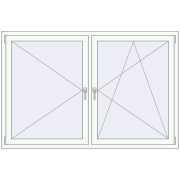 REHAU OPTIMUM EURO-DESIGN 70 1800x1200 mm RAL 9016 Traffic white two-sided
