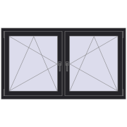 REHAU ENERGY-SAVING SYNEGO MD 1590x875 mm BLACK_ULTI-MATT dwustronny