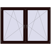 Okna skrzydłowe 1830x1295 mm REHAU ENERGY-SAVING SYNEGO MD CHOCOLATE_BROWN dwustronny