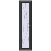 Okna skrzydłowe 500x2000 mm EPSILON OPTIMA ANTHRACITE_GREY_GLATT dwustronny