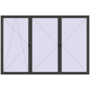 REHAU ENERGY-SAVING SYNEGO MD 3600x2400 mm BASALT_GREY two-sided