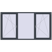 KORSA ENERGY-SAVING REHAU SYNEGO MD 2470x1340 mm