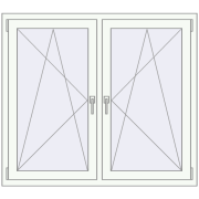 REHAU BRILLANT DESIGN 1300x1150 mm RAL 9016 Traffic white two-sided