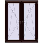 REHAU ENERGY-SAVING SYNEGO MD 1185x1460 mm CHOCOLATE_BROWN dwustronny