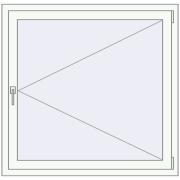 REHAU OPTIMUM EURO-DESIGN 70 1140x1110 mm RAL 9016 Traffic white two-sided