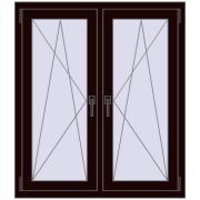 Okna skrzydłowe 1020x1160 mm REHAU ENERGY-SAVING SYNEGO MD CHOCOLATE_BROWN dwustronny