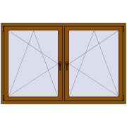 REHAU ENERGY-SAVING SYNEGO MD 1770x1160 mm GOLDEN OAK two-sided