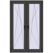 Okna skrzydłowe 1035x1600 mm REHAU ENERGY-SAVING SYNEGO MD BASALT_GREY dwustronny Okna skrzydłowe 1035x1600 mm REHAU ENERGY-SAVING SYNEGO MD BASALT_GREY dwustronny