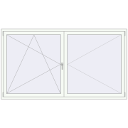 KORSA ENERGY-SAVING REHAU SYNEGO MD 2280x1270 mm RAL 9016 Traffic white two-sided