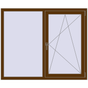 Okna skrzydłowe 1450x1200 mm EPSILON OPTIMA WALNUT dwustronny Okna skrzydłowe 1450x1200 mm EPSILON OPTIMA WALNUT dwustronny