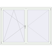 REHAU RENOVATION EURO 70 1990x1465 mm RAL 9016 Traffic white two-sided