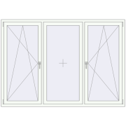 REHAU OPTIMUM EURO-DESIGN 70 2100x1500 mm ANTHRACITE_GREY_STRUKTURAL external