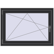 REHAU OPTIMUM EURO-DESIGN 70 1050x750 mm ANTHRACITE_GREY_GLATT two-sided