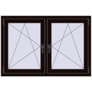 REHAU ENERGY-SAVING SYNEGO MD 1320x830 mm BLACK_BROWN dwustronny