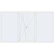 REHAU ENERGY-SAVING SYNEGO MD 3600x2090 mm RAL 9016 Traffic white two-sided