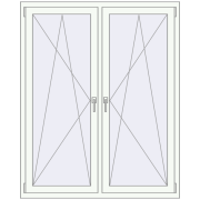 KORSA ENERGY-SAVING REHAU SYNEGO MD 1250x1590 mm RAL 9016 Traffic white dwustronny