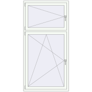 Okna skrzydłowe 1000x2000 mm REHAU OPTIMUM EURO-DESIGN 70 RAL 9016 Traffic white dwustronny