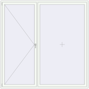 REHAU OPTIMUM EURO-DESIGN 70 2400x2400 mm RAL 9016 Traffic white two-sided