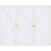 REHAU ENERGY-SAVING SYNEGO MD 3000x2400 mm RAL 9016 Traffic white two-sided