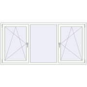 REHAU OPTIMUM EURO-DESIGN 70 2160x1060 mm RAL 9016 Traffic white two-sided