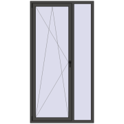 REHAU ENERGY-SAVING SYNEGO MD 1200x2300 mm BASALT_GREY two-sided