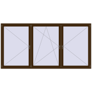 REHAU OPTIMUM EURO-DESIGN 70 3000x1500 mm DARK_OAK two-sided