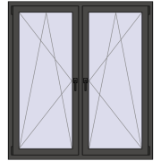 REHAU ENERGY-SAVING SYNEGO MD 1395x1505 mm BASALT_GREY dwustronny