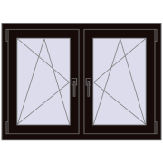 REHAU ENERGY-SAVING SYNEGO MD 1065x755 mm BLACK_BROWN dwustronny