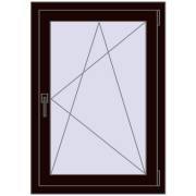 Tilt-and-Turn 700x1000 mm REHAU OPTIMUM EURO-DESIGN 70 CHOCOLATE_BROWN two-sided