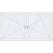 REHAU ENERGY-SAVING SYNEGO MD 2230x1230 mm RAL 9016 Traffic white two-sided