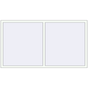 REHAU OPTIMUM EURO-DESIGN 70 2000x1100 mm RAL 9016 Traffic white two-sided