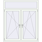 REHAU OPTIMUM EURO-DESIGN 70 1270x1500 mm RAL 9016 Traffic white two-sided